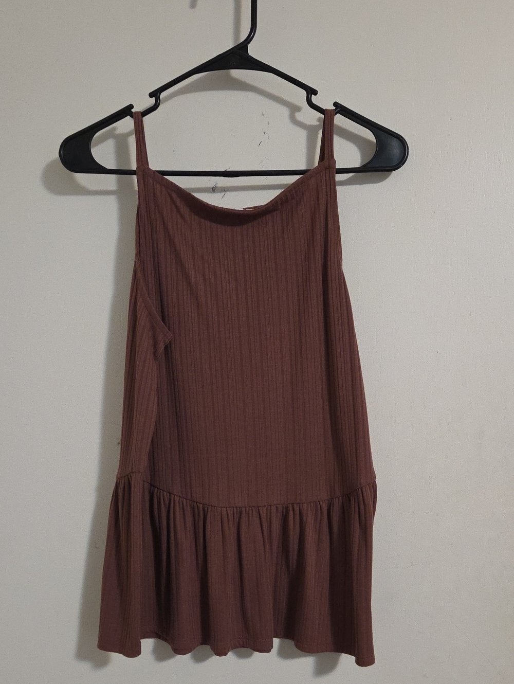 Maurices Ribbed Spaghetti-Strap Mini Dress in Brown